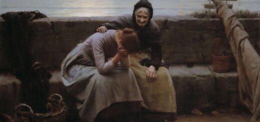 Walter Langley, Mai il mattino si è tramutato in sera, ma qualche cuore si è spezzato, 1894 (photo by Birmingham Museums Trust)